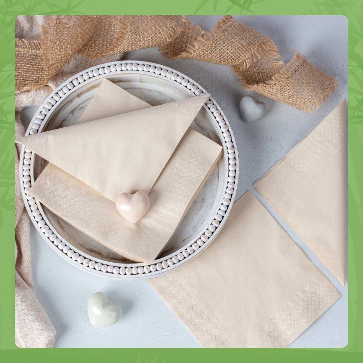 JINVOGREE 1000 Count Bamboo Cocktail Napkins Disposable 2-Ply