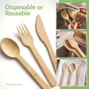 washable or disposable bamboo cutlery disposable or washable bamboo cutlery